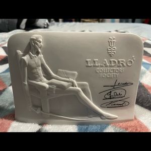 1985 Lladro collectors society signed Don Quixote plaque
